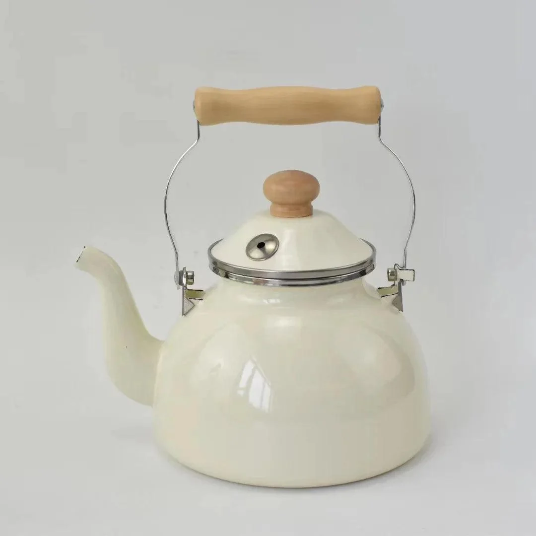 Retro Japanese Inspired Enamel Tea Kettle 2.5L - ISTANBULLU LTD