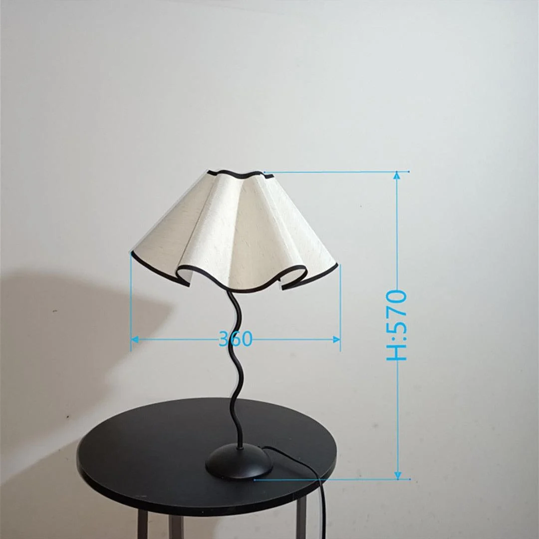 Vintage Squiggle Lamp with Pleated Lampshade - ISTANBULLU LTD