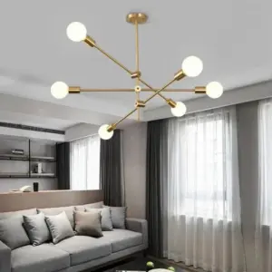 Gigles Golden Sputnik Ceiling Lamp Chandelier