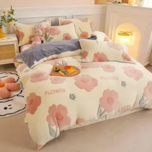 Winter Warmth: Double-Sided Velvet Bedding Set