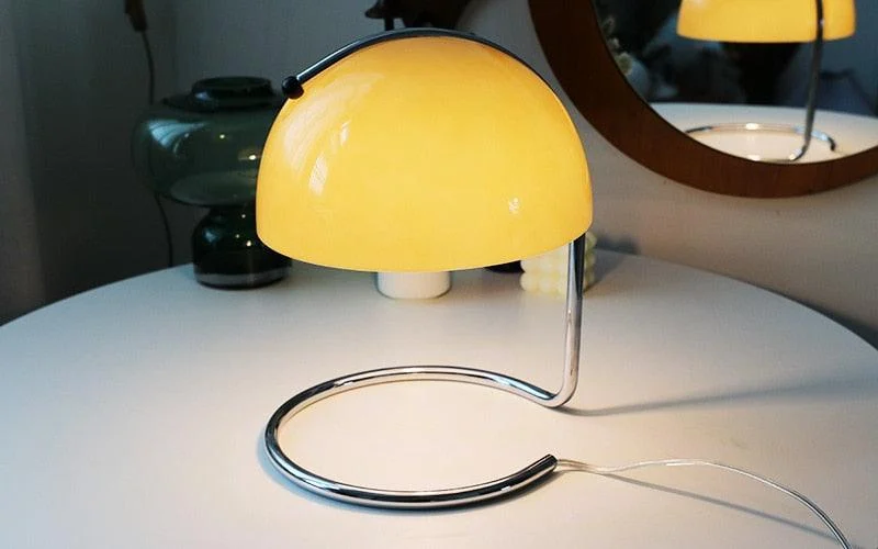 Retro Amber Glass Table Lamp - ISTANBULLU LTD