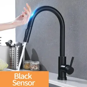 Sensor Kitchen Faucet Stainless Steel With Pull-Out Faucet