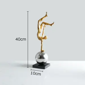 Silver Acrobat Sculpture