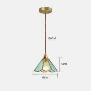 Tiffany Day Stained Glass Pendant Lamp