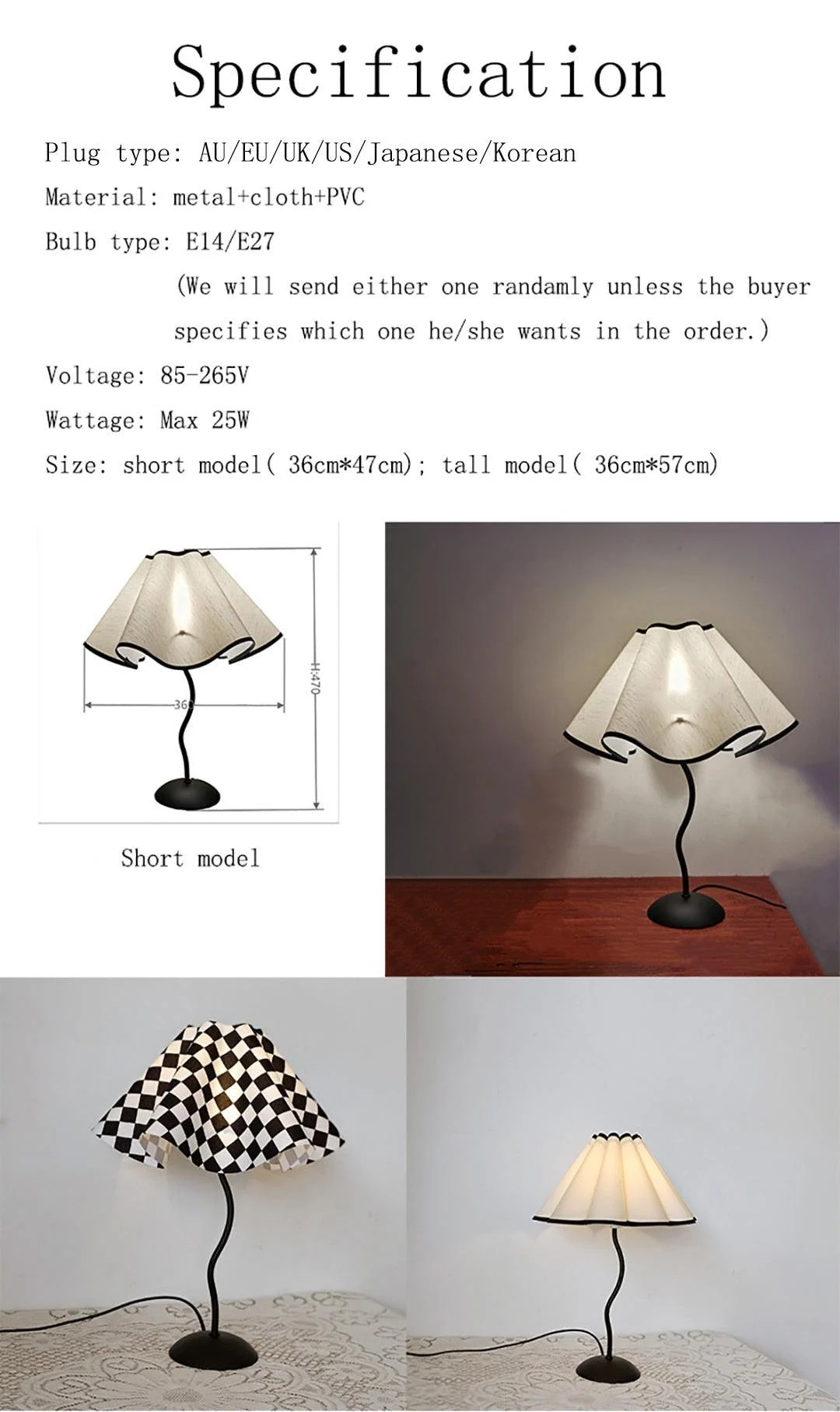 Vintage Squiggle Lamp with Pleated Lampshade - ISTANBULLU LTD