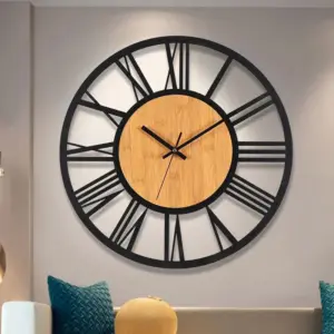Metal wall clock | Beautiful antique style wall clock with quartz drive