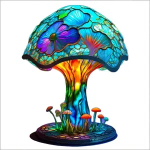 Vintage Resin Mushroom Table Lamp: Creative Bedroom Night Light