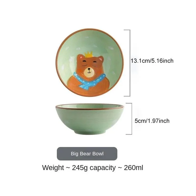 Rabbit Monkey Bear Deer Animal Ceramic Tableware - ISTANBULLU LTD