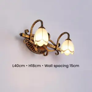 Homeko Flower Shape Gold Bathroom Vanity Wall Lighting