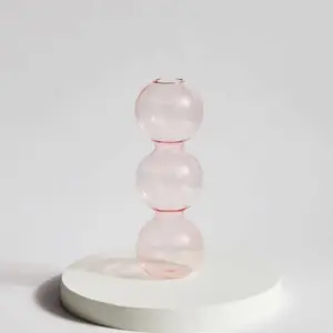 Retro Glass Spherical Colorful Vase