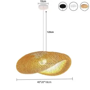 Wave Style Bamboo Pendant Lamp