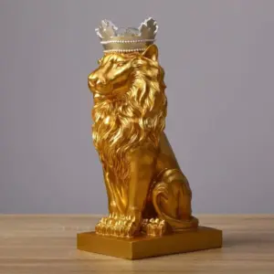 Lion King Crowned Lion Sculpture