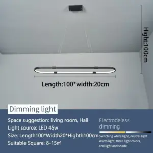 NEO Gleam Minimalist Modern Chandelier For Dining Room Kitchen Bar