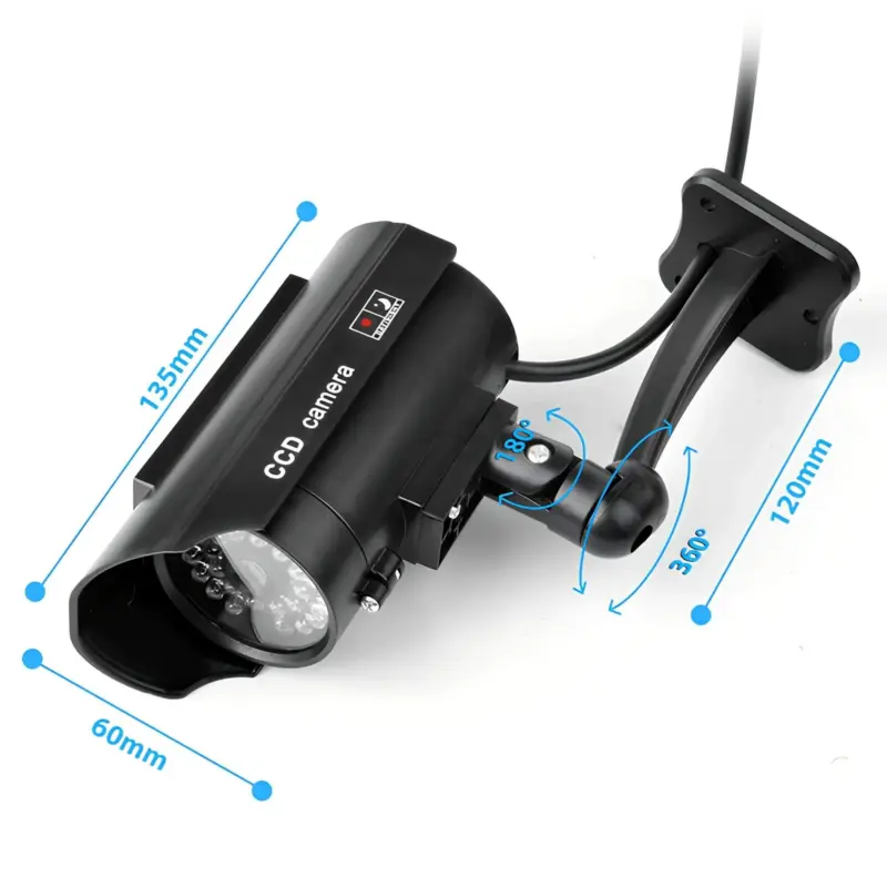 SafeWatchDummyCam SolarbetriebeneAttrappemitBewegungsmelderundLED Lichtmessungen