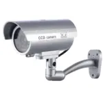 SafeWatchDummyCam SolarbetriebeneAttrappemitBewegungsmelderundLED Lichtsilber
