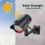 SafeWatchDummyCam SolarbetriebeneAttrappemitBewegungsmelderundLED Lichtsolar
