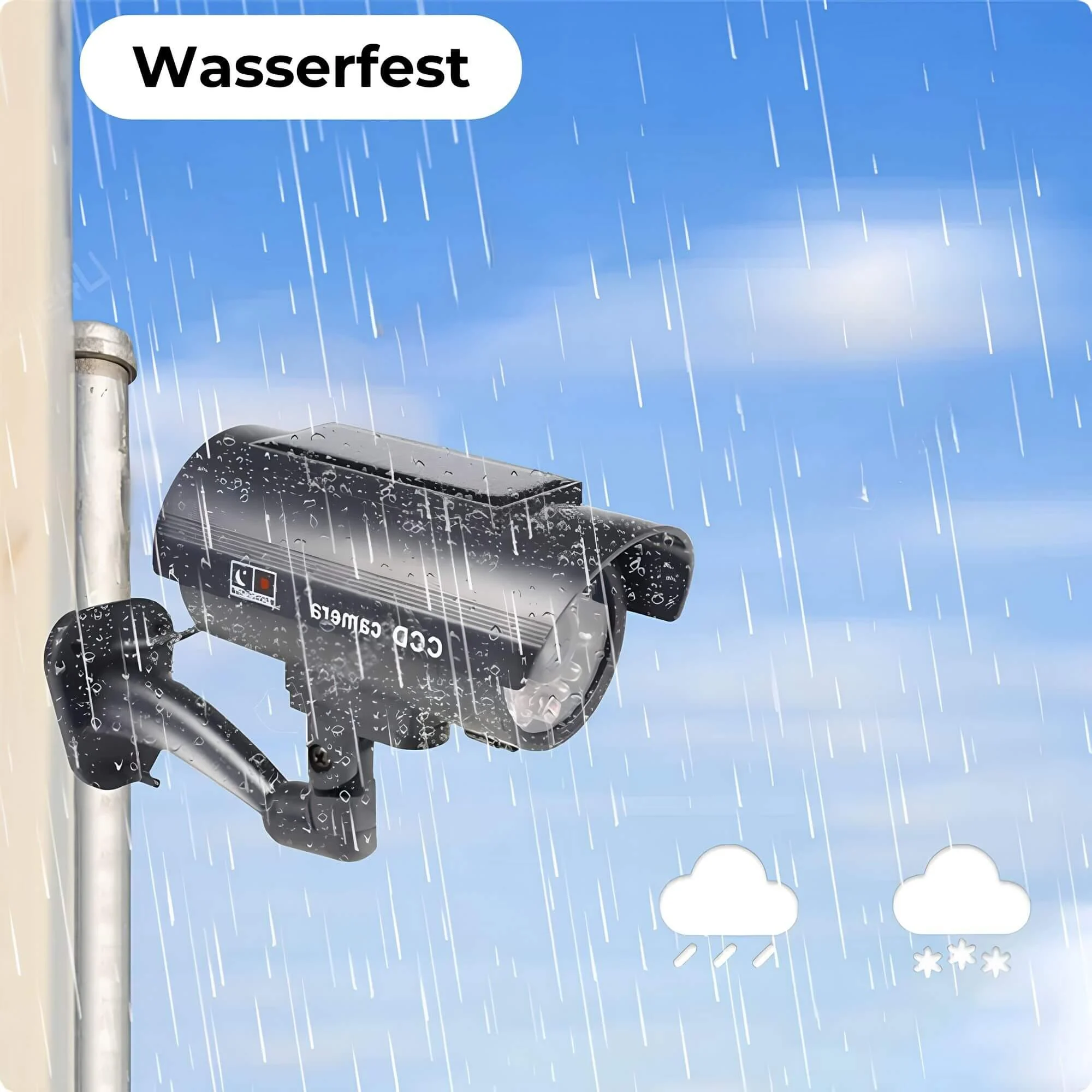 Safewatchdummycam Solarbetriebeneattrappemitbewegungsmelderundled Lichtsolarwasserfest