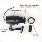 SafeWatchDummyCam SolarbetriebeneAttrappemitBewegungsmelderundLED Lichtspezifikation