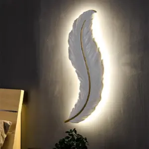 White Feather Wall Nordic Lamp