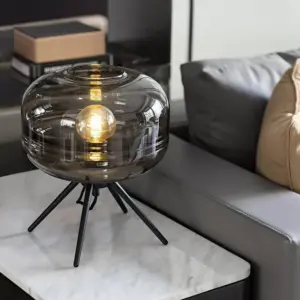 Transparent Glass Bowl Lamp