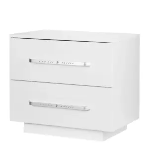 Modern Luxury Nightstand Bedside Table LED Storage Cabinet Sofa Bed side Table