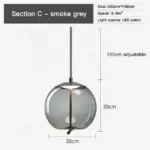 Scandinavian BROKIS Knot Pendant lamp Bedside Nordic Chandelier Luminaria Deco Glass Lustre Pendant Lamp Luminaire Suspendu.jpg 640x640