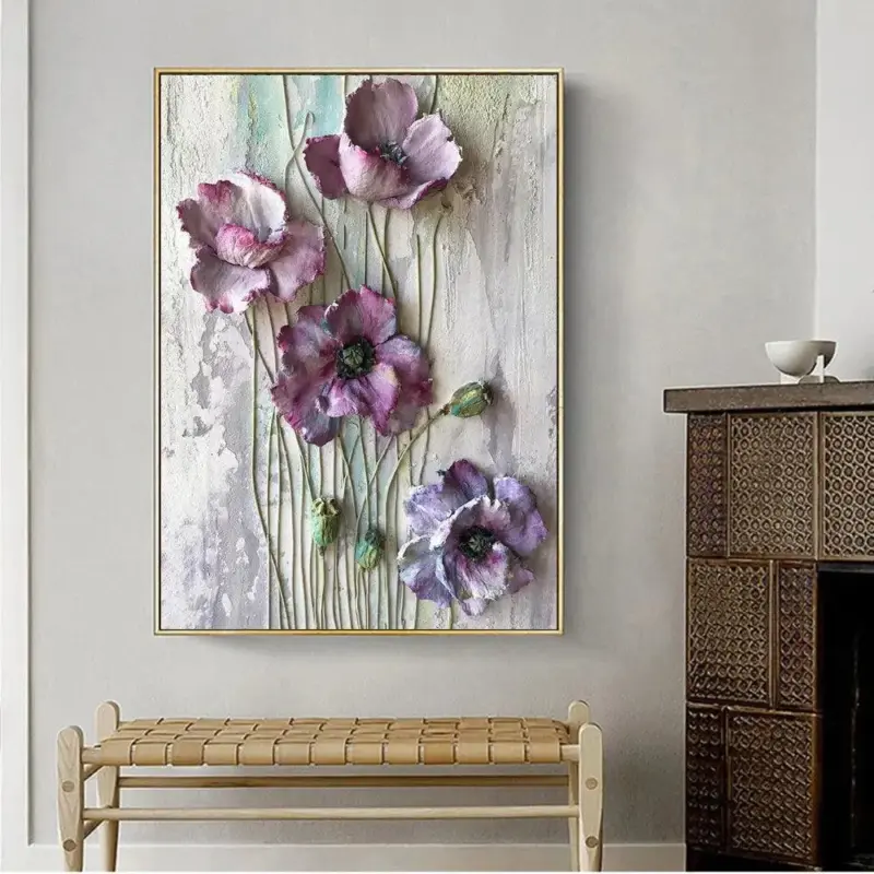 Scandinavian Flower Canvas Art Decorfaure