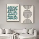 ScandinavianGeometryArtBlueCombi
