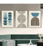 ScandinavianGeometryArtLivingroomBlue