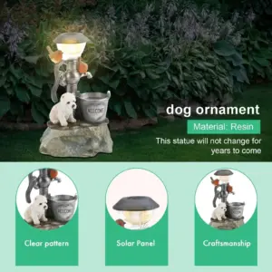 Solar LED Light Animals Decorative Figurine With Light Outdoor Garden Lawn