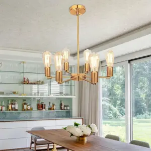 Intense Luxury Golden Candlestick Pendant
