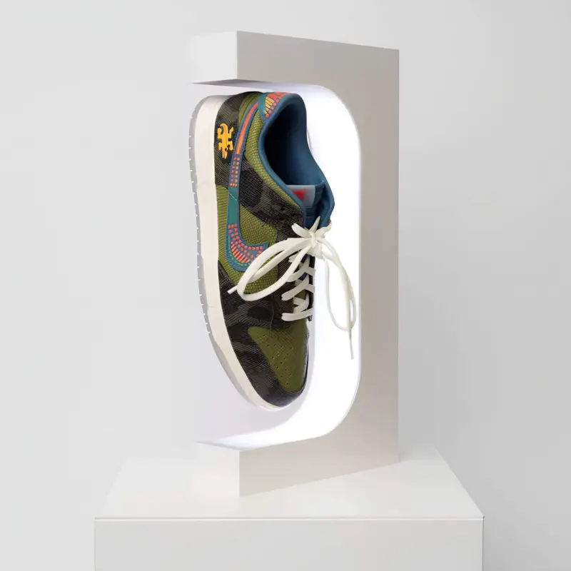 Schwebendes LED Schuhdisplay Minimalistische Tischlampe 3 xlumina
