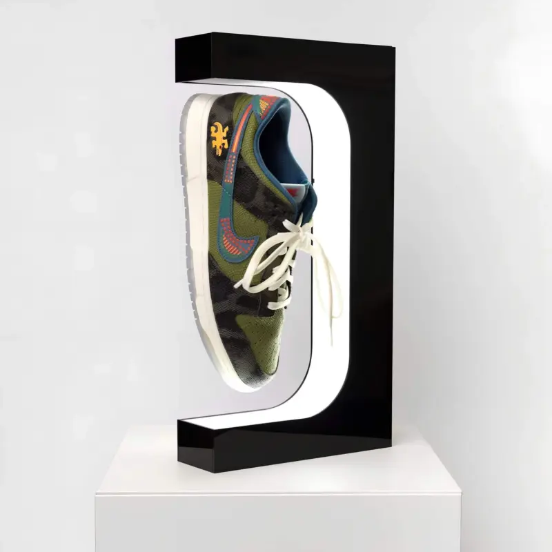 Schwebendes LED Schuhdisplay Minimalistische Tischlampe xlumina