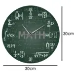 Science Math Wall Clock Unique Educational Timepiece