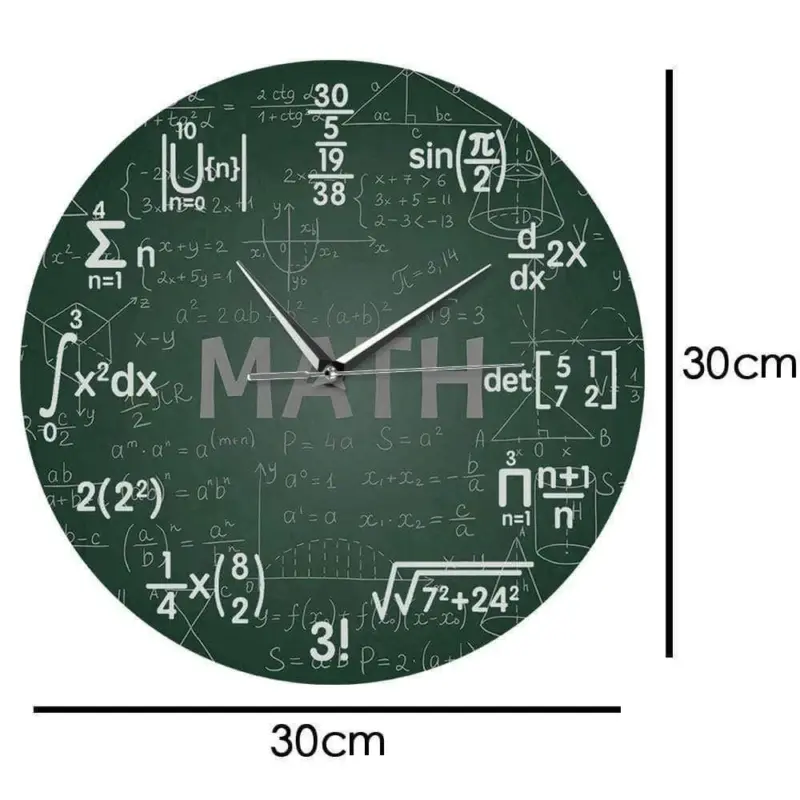 Science Math Wall Clock Unique Educational Timepiece