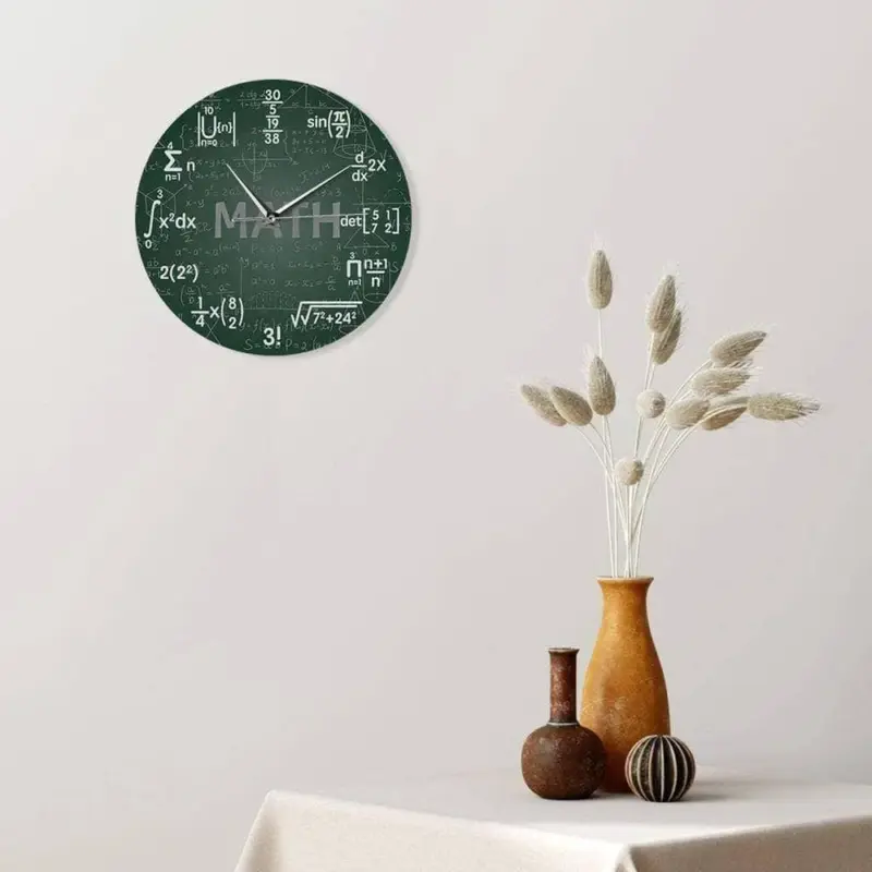 Science Math Wall Clock Unique Educational Timepiece