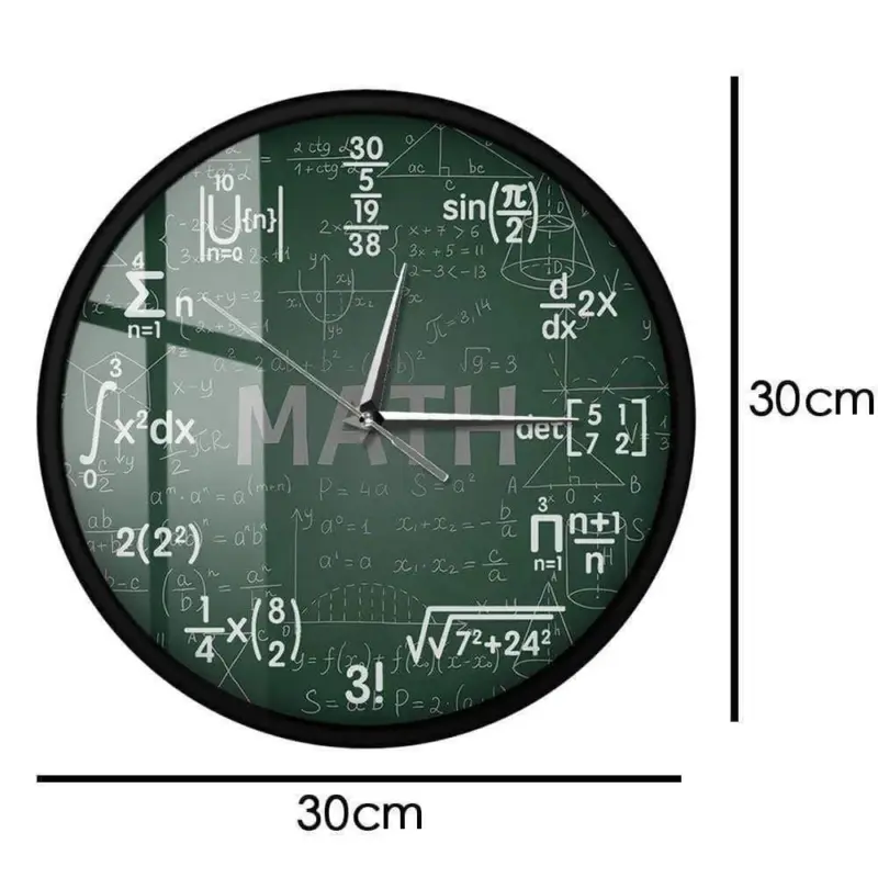 Science Math Wall Clock Unique Educational Timepiece