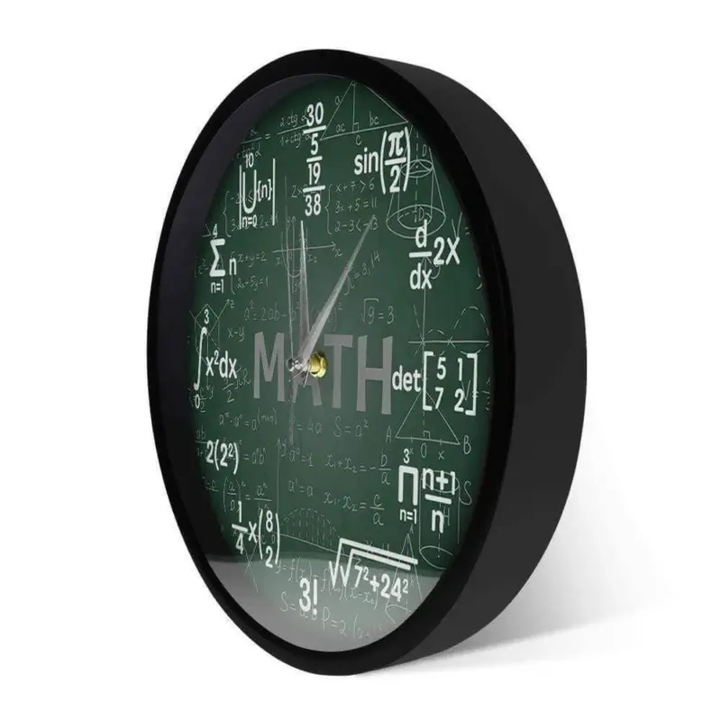 Science Math Wall Clock Unique Educational Timepiece