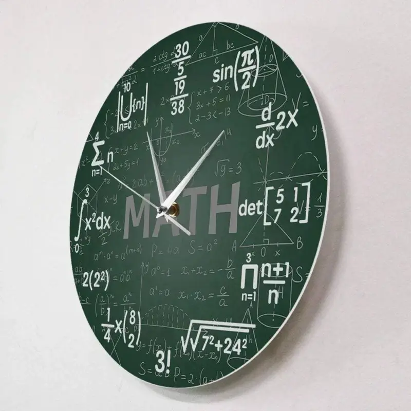 Science Math Wall Clock Unique Educational Timepiece