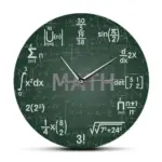 Science Math Wall Clock Unique Educational Timepiece