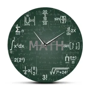 Science & Math Wall Clock - Unique & Educational Timepiece