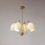 Sculptural_Glass_Ribbed_Chandelier_3 Sculptural Glass Ribbed Chandelier