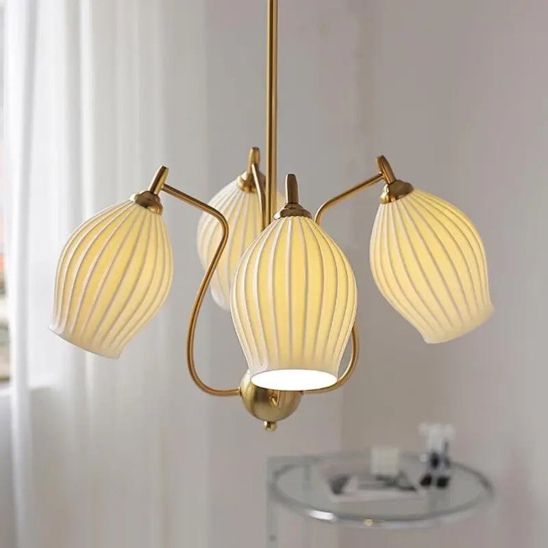Sculptural_Glass_Ribbed_Chandelier_8 Sculptural Glass Ribbed Chandelier