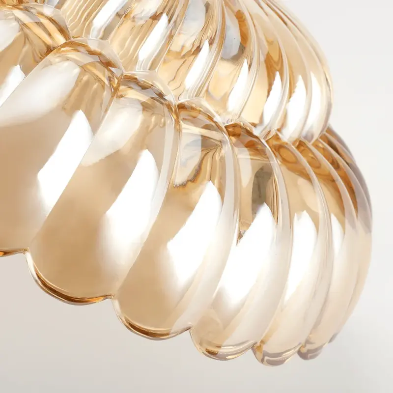 SemiFlushMountCeilingLightsUmbrellaShapeGlassLamp Homdiy