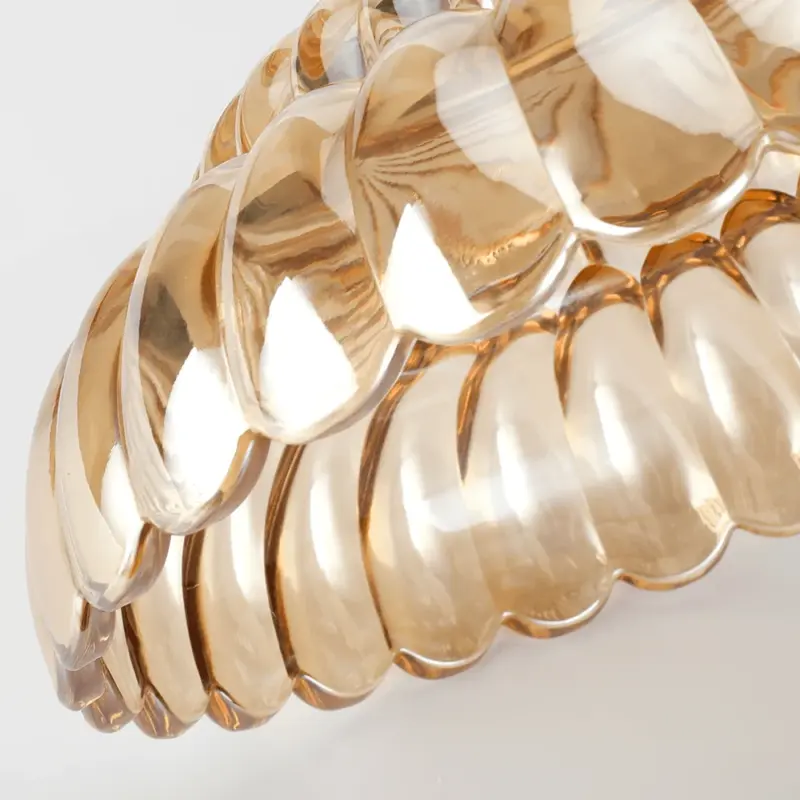 SemiFlushMountCeilingLightsUmbrellaShapeGlassLamp Homdiy