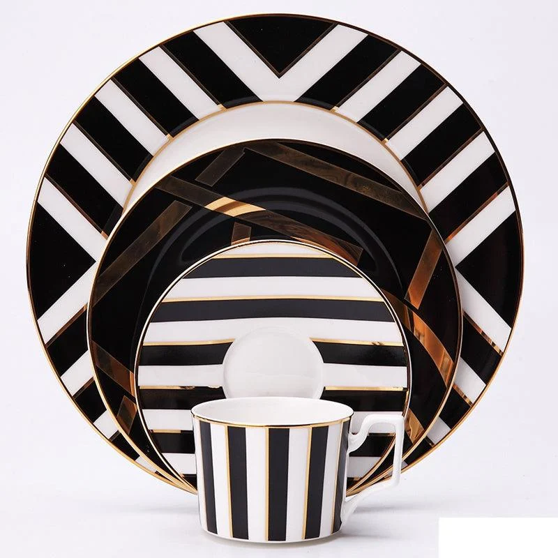 Service De Table En Porcelaine Au Design Moderne Noir Vaisselle Et Cadeau Tasse Caf Soucoupe Avec E24bd1fe 75ee 4eda 831f E15a48b40d13