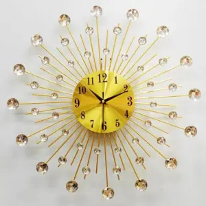 Vintage Rhinestone Wall Clock