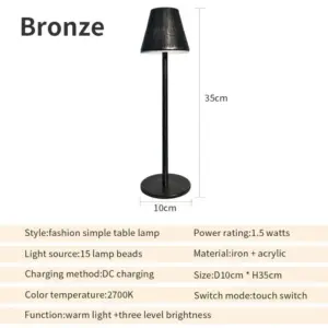 Rechargeable Touch LED Desk Lamp: Creative Illumination