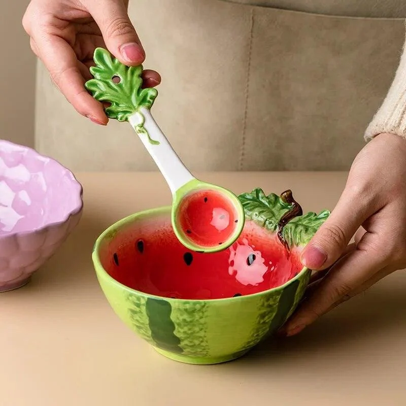 Watermelon Grape Strawberry Ceramic Bowl - ISTANBULLU LTD