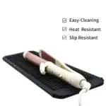 Silicone Heat Resistant Travel Pad Bag For Hair Curler Straight Hair Non Slip Insulation Storage Set e77884e4 614c 4fad 9f4b 0f4428caf8be